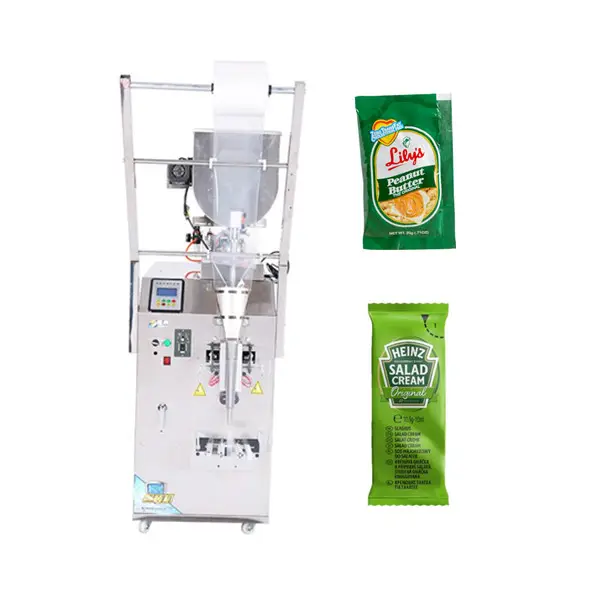 Automatische Vloeibare En Vaste Vulling Verpakking Machine Kleverige Voedsel Energie Gel Verpakking Machine