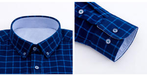 <span class=keywords><strong>Camicia</strong></span> <span class=keywords><strong>a</strong></span> <span class=keywords><strong>quadri</strong></span> da <span class=keywords><strong>uomo</strong></span> in flanella di cotone 100% <span class=keywords><strong>Slim</strong></span> Fit primavera autunno <span class=keywords><strong>uomo</strong></span> marca Casual maniche lunghe abbottonatura camicie di flanella - Product Image 6