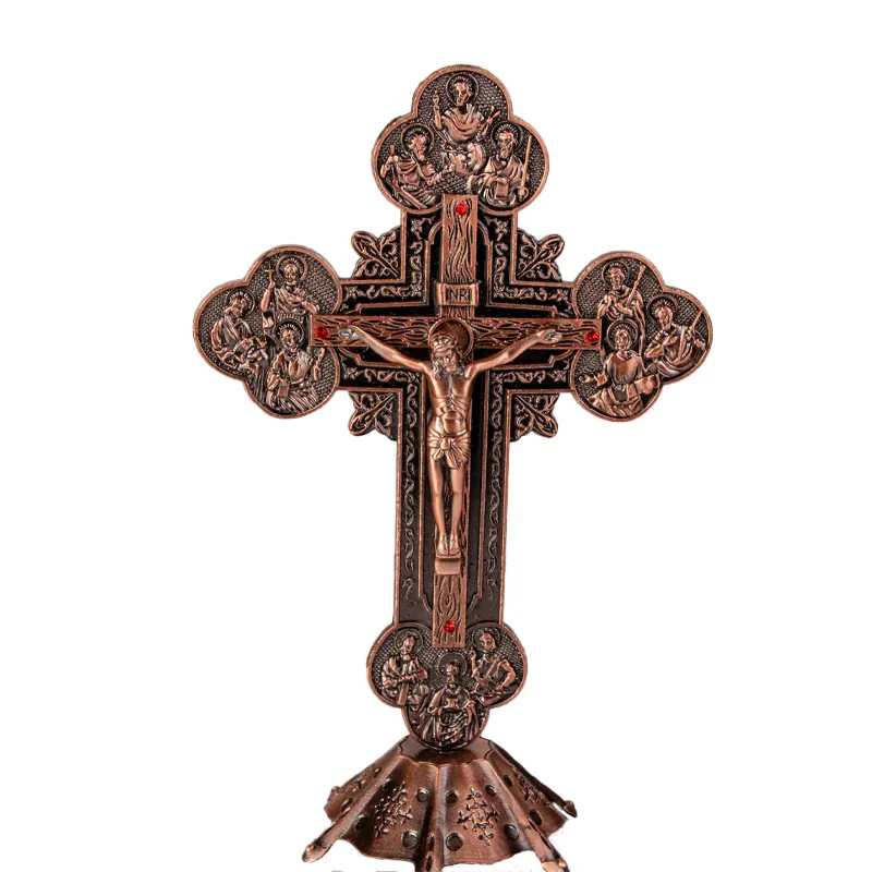 Античная бронза или медное покрытие сплав православная церковь крест стоячий карася подвесные ювелирные изделия