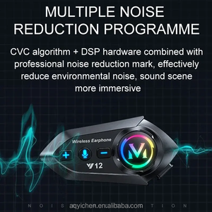 Nuevo Producto de Fábrica: Intercomunicador para Casco de Motocicleta Y12, Auriculares Inalámbricos para Moto con Bluetooth 5.4 y FM, 500MAH - Product Image 5