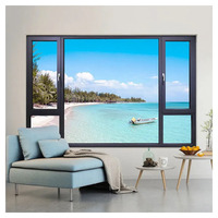 Ventanas Fijas de Aleación de Aluminio CBMmart para Dormitorio, Doble Acristalamiento, Aislamiento Térmico, Ahorro de Energía, Insonorizadas, Ventana Corredera de Vidrio Low-E