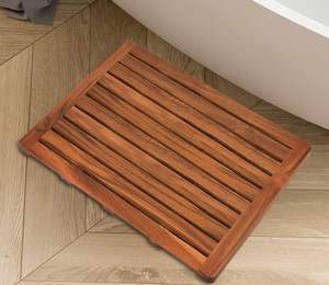 Tappetino in Legno di Teak per Drenaggio Acqua - Grande Tappetino Drenante per Spa e Bagno per Asciugatura Rapida e Durabilità - Product Image 4