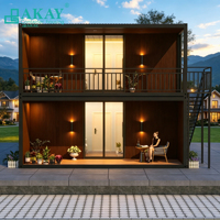 Nouvelle conception de maison préfabriquée AKAY, maison en conteneur préfabriquée, démontable, moderne, mobile, modulaire, villa pour appartement