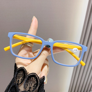 Lunettes <span class=keywords><strong>de</strong></span> lecture anti-lumière bleue TY pour femmes seniors, charnières à ressort colorées, montures tendance, verres transparents, personnalisables - Product Image 5