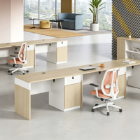 Bureau de travail individuel moderne et simple de qualité E0 avec cloison de bureau et armoire de rangement – Mobilier de bureau