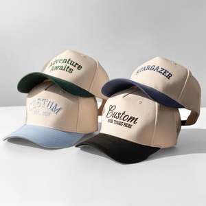 Gorra de Béisbol de 6 Paneles con Bordado de Logotipo Personalizado de Alta Calidad en 2 Tonos, Gorra de Béisbol de 5 Paneles con Logotipo en Relieve para Unisex - Product Image 5