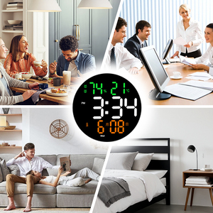 Grande <span class=keywords><strong>Orologio</strong></span> da <span class=keywords><strong>Parete</strong></span> Digitale LED Intelligente con Pannello Funzionale Personalizzabile per Soggiorno e Chiesa - Product Image 6