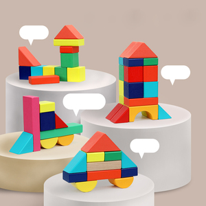 Montesori alfabet Nomor 105 buah blok bangunan DIY kota susun Puzzle permainan belajar mainan pendidikan untuk anak-anak laki-laki perempuan - Product Image 2