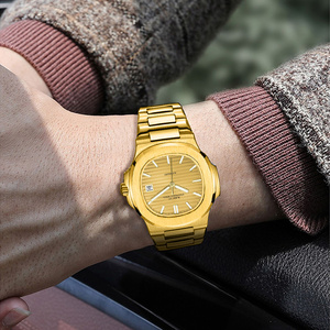 Reloj Mecánico Automático de Lujo de 42 mm con Fecha, Tono Dorado, Acero Inoxidable 316L, Analógico para Hombre, Movimiento Miyota - Product Image 2