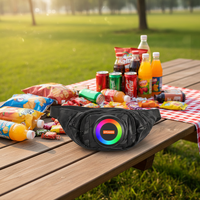 Bolsa Multifuncional para Altavoz con Iluminación LED RGB, para Llevar en la Cintura/Pecho, Ideal para Correr de Noche y Hacer Ejercicio por la Mañana