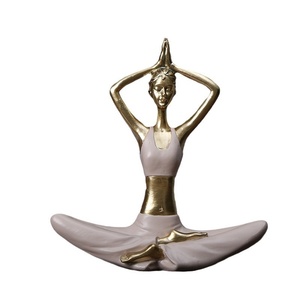 New Product Yoga Sports Figure Resin Craft Cross-Border Home Decor with Anime Art Angel Flower Animal Patterns for Gifts