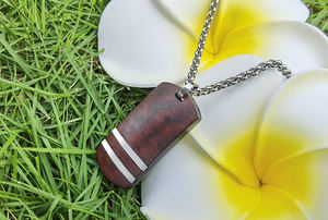 Declaración personalizada Colgante de madera Collar de madera Joyería con cadena Colgante TIZTI - Product Image 5