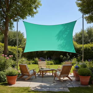 ผ้าบังแดดทรงสี่เหลี่ยม 12'x12' สีมุกฟ้า สำหรับกลางแจ้ง ป้องกันรังสียูวี ผลิตจาก HDPE สำหรับสวน - Product Image 2