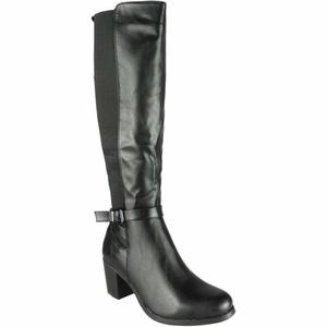 Da donna con tacco elastico a metà polpaccio caldo inverno comodi con Zip <span class=keywords><strong>alti</strong></span> <span class=keywords><strong>stivali</strong></span> <span class=keywords><strong>in</strong></span> <span class=keywords><strong>pelle</strong></span> da Cowgirl donna - Product Image 1