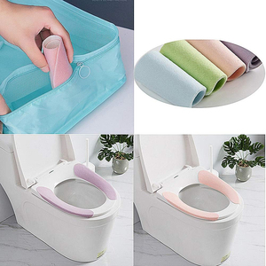 Coussin de siège de toilette CF adhésif, lavable, réutilisable, avec double séparation, dos en TPR, adhésif, doux, protecteur, épais et chaud - Product Image 6