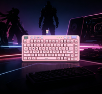 Clavier de jeu avec rétroéclairage RVB 24 modes, portable, 82 touches, clavier mécanique sans fil 2,4 GHz, pour PC gamer, ordinateur portable