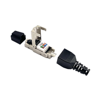 LIYUAN Easy Jack Shielding Cat6A Cat7 Cat8 RJ45 Conectores de red Enchufe de terminación de campo fundido a presión de metal sin herramientas