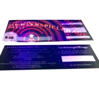 Livret de coupons de billets de sécurité à impression invisible UV à la mode