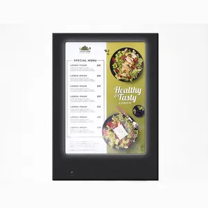 Couverture de menu en cuir 5.5 "x 11" Menu rétro-éclairé par LED A4 Menu de restaurant à LED