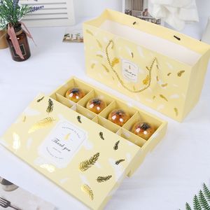 Bunte neue Designs Basis und Deckel Danke Macaron Cupcake Schokoladen papier Food Box mit Taschen - Product Image 1