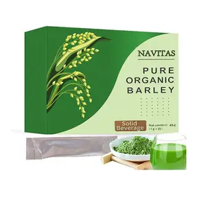 Bubuk rumput Barley 60g/45g hijau RTS produsen pasokan NAVETA alami OEM/ ODM hijau murni gratis bubuk daun Neem