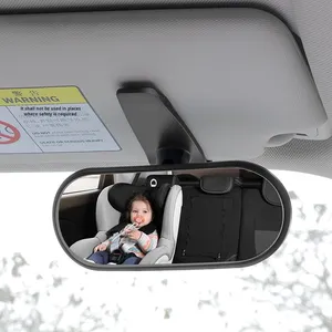 <b>Car</b> Rear Seat Child Observation Side <b>Mirror</b> Wide-Angle Clip-On Large Curvature Visor Universal Fitment - Product Image 1