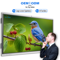 Tableau blanc interactif intelligent Tacteasy 0EM/ODM 4K LCD à fixation murale, système double Android/Windows, écran tactile pour l'éducation