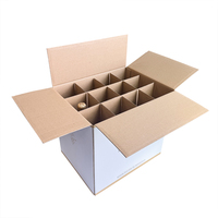 Flach verpackte, faltbare Wellpappe-Weinkartons (750 ml) mit matter Laminierung und Papiereinsatz für Whisky/Wodka/Tequila