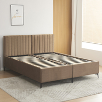 Maison Mode Tissu Velours Tufté Hôtel Utilisation Maison Style Nordique Simple/Simple Combiner Lit Double