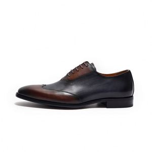 Zapatos de Cuero para Hombre con Diseño de Parches y Lazo, Zapatos de Cuero Estilo Americano - Product Image 6