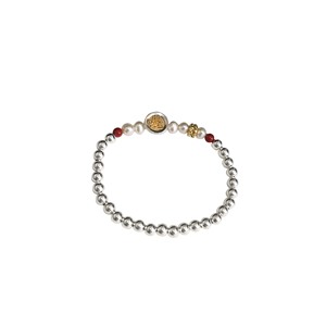 Pulsera de Plata de Ley S925 con Dijes, Perla Roja de la Suerte para Mujer, Joyería Fina para Uso Diario - Product Image 5