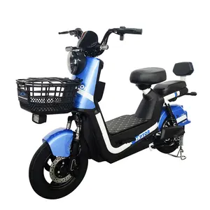 Bicicleta eléctrica de 14 pulgadas a la venta con pedales, scooter de dos asientos, bicicleta eléctrica de ciudad, scooters eléctricos para adultos de 500W, bicicleta de ciudad, motocicleta