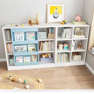 Étagère bibliothèque en bois de bambou pour enfants, multifonction, présentoir pour jouets, armoire de rangement, pour photos