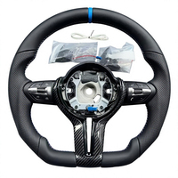 Volant de direction de style M Sport en fibre de carbone véritable, cuir Nappa perforé pour BM/W Série 3, Série 5, M2, M3, M4, remplacement direct