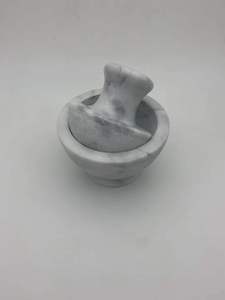 Ensemble unique de <span class=keywords><strong>mortier</strong></span> et pilon en marbre blanc naturel - Product Image 1