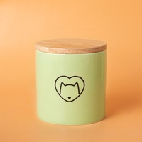 Urne funéraire cylindrique en céramique pour chat et chien, grande taille, avec couvercle en bois, étanche, fournitures funéraires pour animaux de compagnie, Guangdong