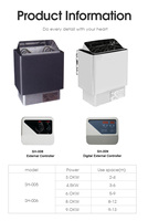 Accessoires de sauna sur mesure OEM 3KW 4.5KW 6KW 220V avec contrôleur intelligent intégré, chauffe-sauna infrarouge à vapeur humide