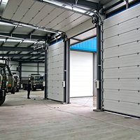 Porte sectionnelle industrielle certifiée ISO9001 CE, automatique, électrique, résistante au vent, en aluminium et acier, pour entrepôt intérieur
