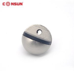 Butée de porte demi-ronde en alliage de zinc de haute qualité, conception sans perçage, base en acier inoxydable - Product Image 3