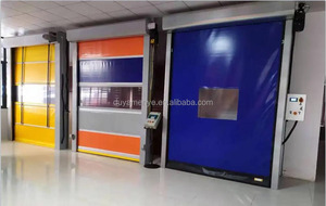 Tốc độ nhanh PVC cửa công nghiệp nhựa PVC có thể nhìn thấy con lăn cửa chớp tự động cuộn lên cửa ra vào - Product Image 5