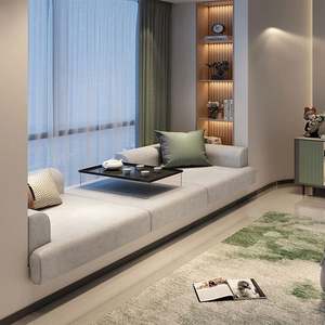 Meuble de rangement à chaussures moderne en bois pour fenêtre de chambre à coucher personnalisée - Product Image 2