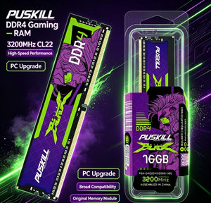 PUSKILL PC Gaming RAM DDR4 2666 3200MHz CL22 ความเร็วสูง รองรับการใช้งานได้หลากหลาย สำหรับการอัพเกรดประสิทธิภาพพีซี RAM พร้อมจัดส่ง - Product Image 1