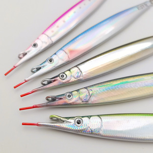 30g-120g Impresión 3D 12T Plantilla de metal de pez aguja con gancho Efecto UV Paso de caída lenta Señuelo de Pesca de Mar Cebo duro Hyporhamphus Sajori - Product Image 5