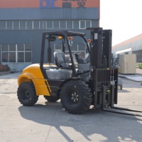 Chariot élévateur diesel tout-terrain à prix d'usine, homologué EPA EURO5, livraison rapide, avec mât offert