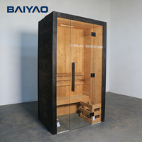 Choix Premium : Sauna intérieur pour 1-2 personnes, en bois finlandais carbonisé, cabine de sauna sèche sur mesure, fabricant direct d'usine