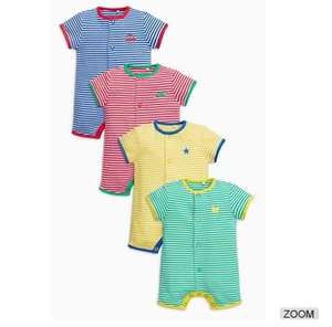 Ropa Deportiva para Bebés y Niños, Bonitos Monos de Algodón con Rayas Coloridas - Product Image 1