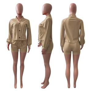 Vêtements d'été, pantalon court, ensemble de jogging 2 pièces, ensemble de survêtement pour femme, veste et short pour femmes - Product Image 5