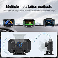 Affichage tête haute OBD2 HUD pour voiture avec GPS, jauge numérique multifonction pour la vitesse, le régime moteur, la température de l'huile et de l'eau, l'altitude