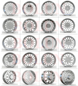 22、24、26、28、30 英寸 8*165.1 10*225 定制黑色铣削抛光锻造双轮毂适用于福特 F350 F450 F550、Ram 3500 轮圈 - Product Image 5