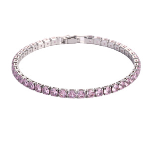 Bracciale Tennis di Lusso alla Moda, Placcato Oro 18k, con Zaffiri e Smeraldi, Antiossidante, per Uomo e Donna - Product Image 4